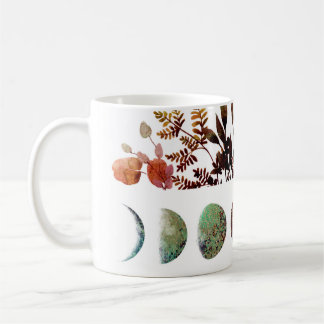 Mystical Botanical Autumn Måne Cycle Bouquet Kaffemugg