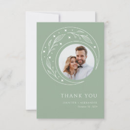 Mystical Botanical Bröllop Tack Kort