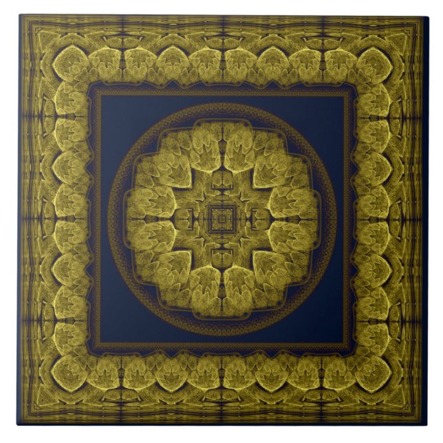 Mystical bright fractal ornament kakelplatta (Framsidan)