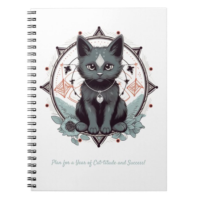Mystical Cat Anteckningsbok (Framsidan)