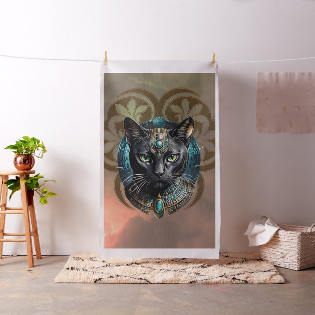 Mystical cat of Egypt, black as night, Tyg (In Situ)