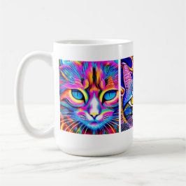 Mystical Cat | Psykedelisk konst Kaffemugg