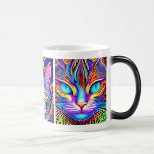 Mystical Cat Psykedelisk konst Magisk Mugg