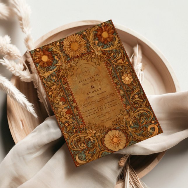 Mystical Celestial Baroque Wedding Inbjudningar (Skapare uppladdad)