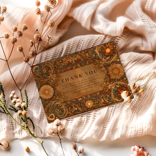 Mystical Celestial Baroque Wedding Tack Kort (Skapare uppladdad)