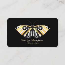 Mystical Celestial Gold Moths QR-kod Visitkort