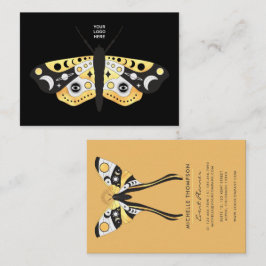 Mystical Celestial Guld Moths Visitkort