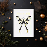 Mystical Celestial Guld och Silver Moth Birthday<br><div class="desc">Real foil födelsedagsfest inbjudan anpassade till dina händelsespecifikationer.</div>