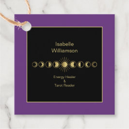 Mystical Celestial Måne Phase Amethyst Andlig Gåvor Etiketter