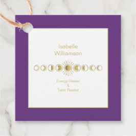 Mystical Celestial Måne Phase Amethyst Andlig Gåvor Etiketter