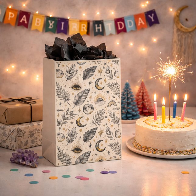 Mystical Celestial Moon Stars Pattern (Skapare uppladdad)