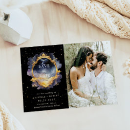 Mystical Celestial Photo Save Date Inbjudningar