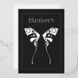 Mystical Celestial Silver Moth Foil-inbjudan<br><div class="desc">Real foil födelsedagsfest inbjudan anpassade till dina händelsespecifikationer.</div>