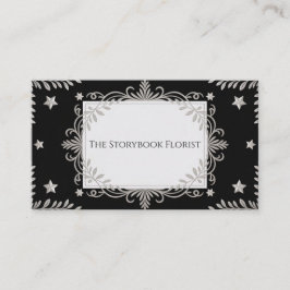Mystical Celestial Vine Silver och Black Visitkort