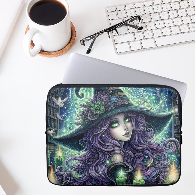 Mystical Celestial Witch Laptop Fodral (Skapare uppladdad)