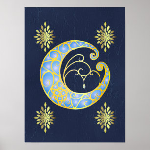 Mystical Celtic Måne Poster