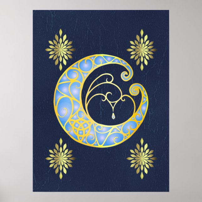 Mystical Celtic Måne Poster (Framsidan)