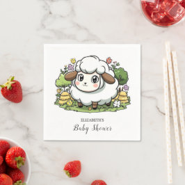 Mystical Charming Sheep Baby Shower Pappersservett