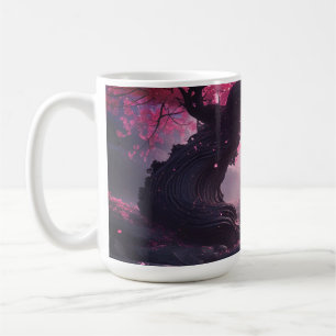Mystical Cherry Blommar Väg - Enchanted Stairway Kaffemugg