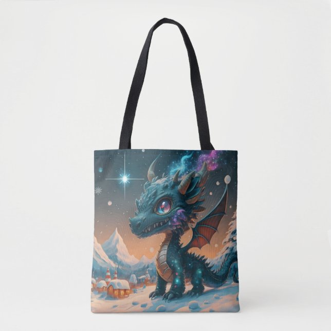 Mystical Chibi Dragon Winter Ligcape Tygkasse (Framsida)
