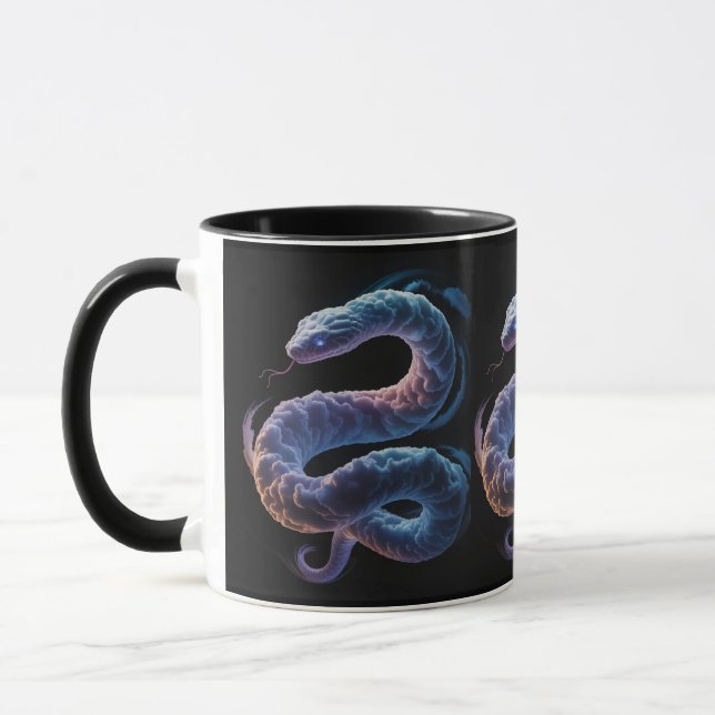 Mystical Cloud Snake Sketch Mugg (Vänster)