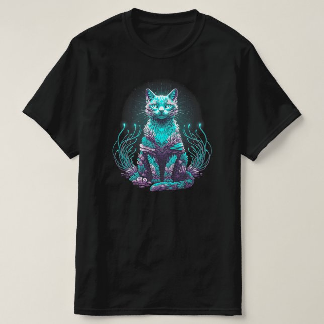 Mystical Coral Cat | BLACK ENDAST T Shirt (Design framsida)
