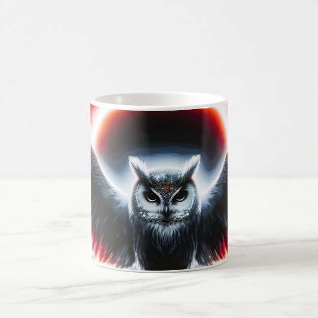 Mystical Cosmic Celestial Owl Kaffemugg (Center)