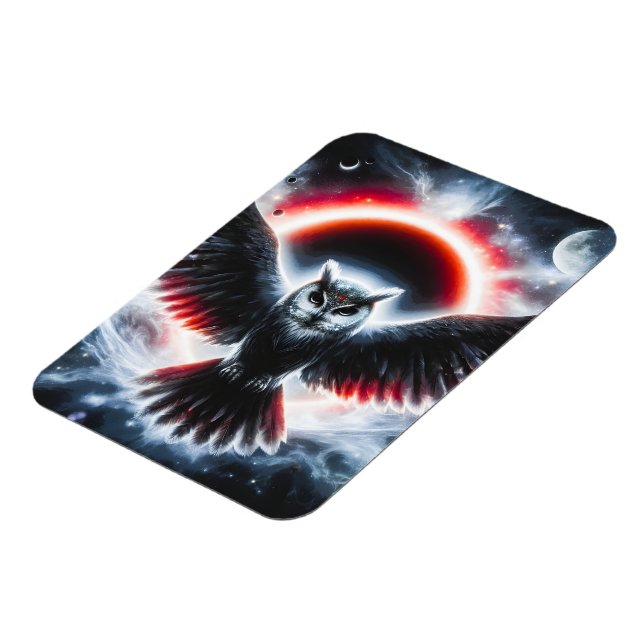 Mystical Cosmic Celestial Owl Magnet (Vänstra Sidan)