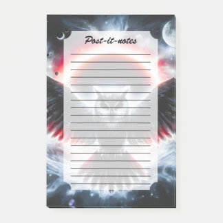 Mystical Cosmic Celestial Owl Post-it Block