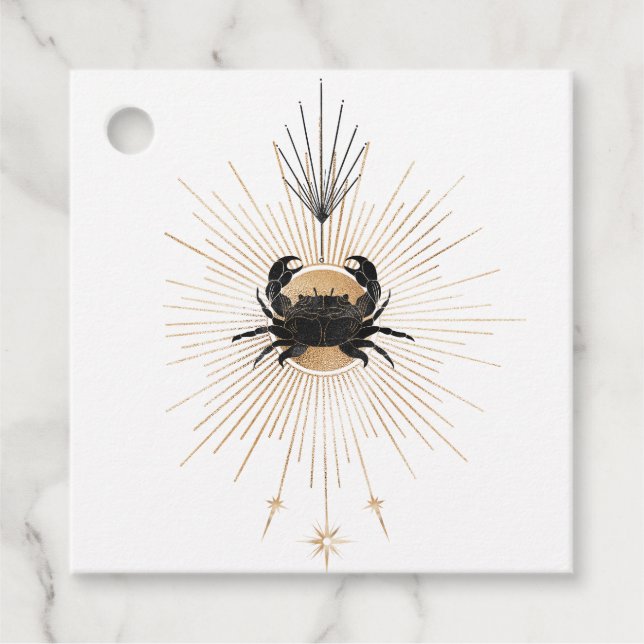 Mystical Cosmic Crab Gåvor Etiketter (Framsida)