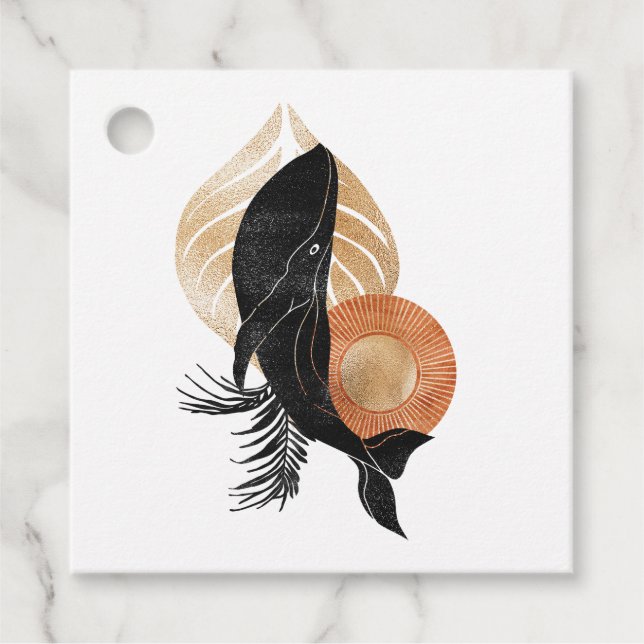 Mystical Cosmic Nautical Beach Gåvor Etiketter (Framsida)