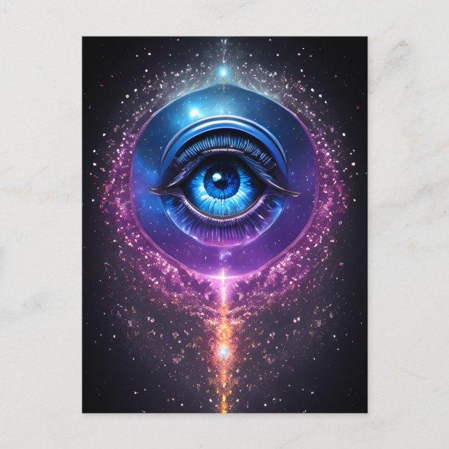 Mystical Cosmic Öga Vykort (Framsida)