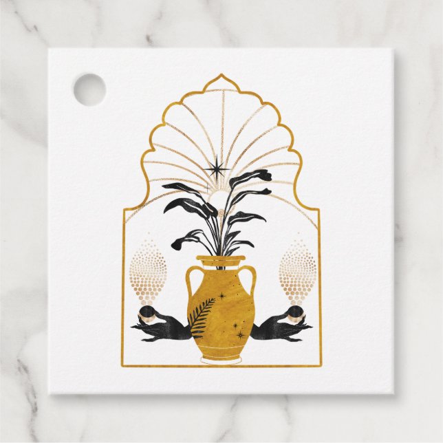 Mystical Cosmic Plant Gåvor Etiketter (Framsida)