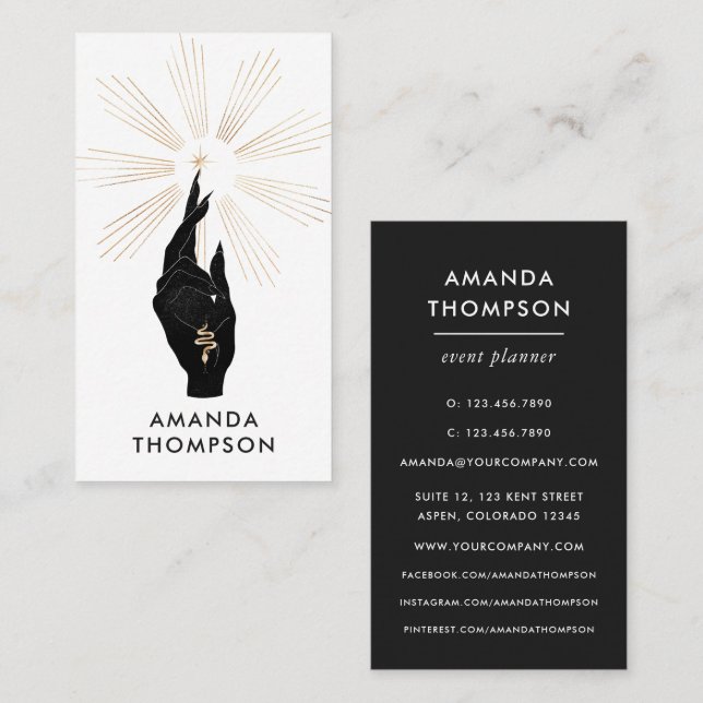 Mystical Cosmic Visitkort (Fram/baksida)