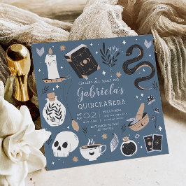 Mystical Crystal Fortune Teller Quinceanera Inbjudningar