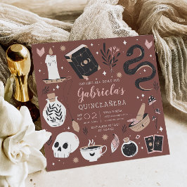 Mystical Crystal Fortune Teller Quinceanera Inbjudningar