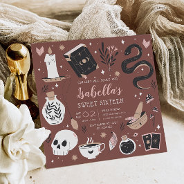 Mystical Crystal Fortune Teller Sweet sixteen Inbjudningar