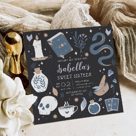 Mystical Crystal Fortune Teller Sweet sixteen Inbjudningar