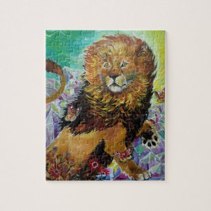 Mystical Crystal Lejon Painting "New Worlds" Jigsa Pussel
