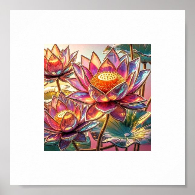 "Mystical Desert Mirage - Surreal Camel Caravan" Poster (Framsidan)