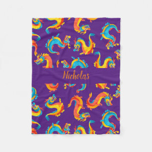 Mystical Dragon Blanket för Fantasy Älskare Fleecefilt