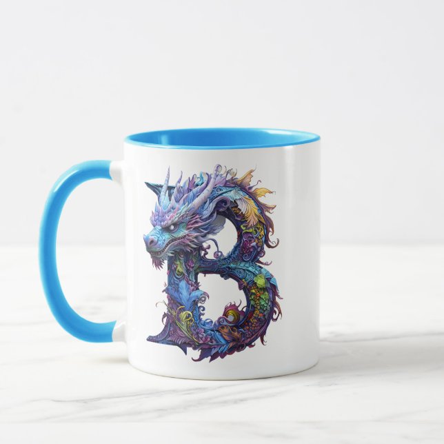 Mystical Dragon - brev B Mugg (Vänster)