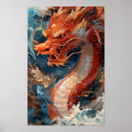 Mystical Dragon Fantasy Poster