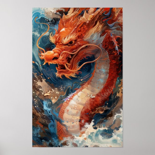 Mystical Dragon Fantasy Poster (Framsidan)