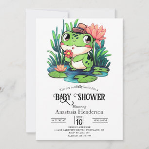 Mystical Dreamy Frog Baby Shower Inbjudningar