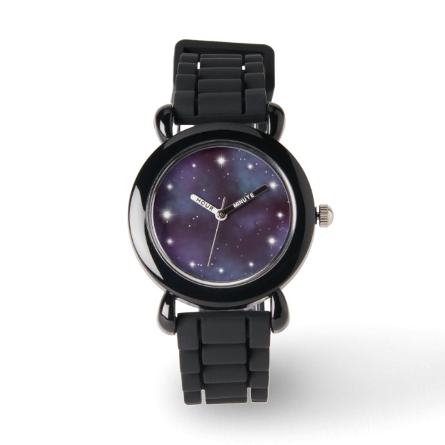 Mystical Dusty Violet Galaxy Armbandsur (Framsida)