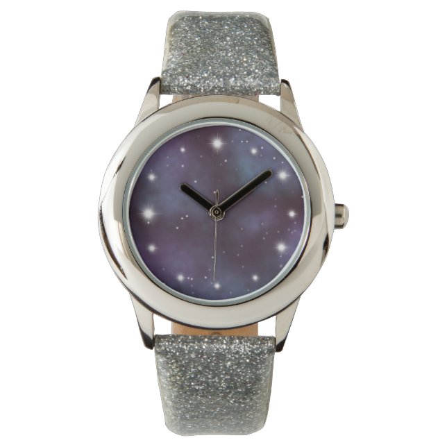 Mystical Dusty Violet Galaxy Armbandsur (Framsida)