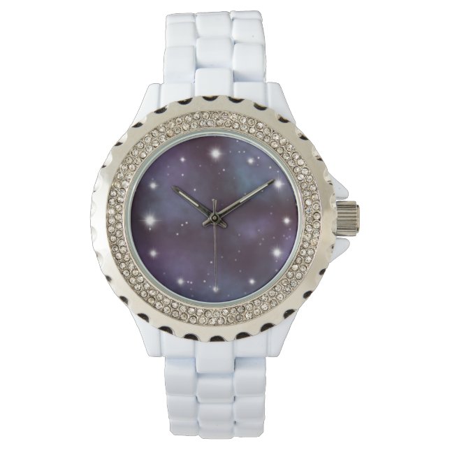 Mystical Dusty Violet Galaxy Armbandsur (Framsida)