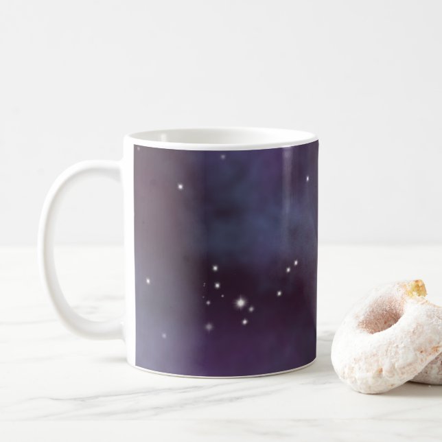 Mystical Dusty Violet Galaxy Kaffemugg (Med munk)
