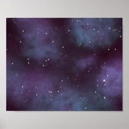 Mystical Dusty Violet Galaxy Poster